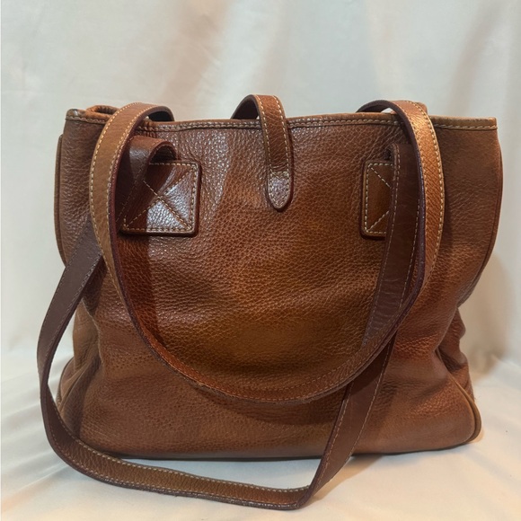 Dooney & Bourke Red Interior with Brown Leather Tag - Picture 2 of 10